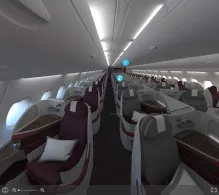 Qatar Airways Airbus A380-800 seat maps 360 panorama view