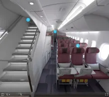 Qatar Airways Airbus A380-800 seat maps 360 panorama view