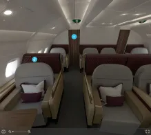 Qatar Airways Airbus A380-800 seat maps 360 panorama view