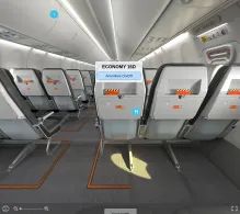 SkyUp Airlines Boeing 737-800 seat maps 360 panorama view