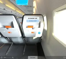 SkyUp MT Boeing 737-700 seat maps 360 panorama view