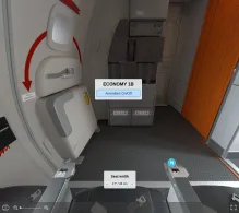SkyUp MT Boeing 737-700 seat maps 360 panorama view