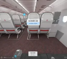 Austrian Airlines Airbus A321-200 seat maps 360 panorama view