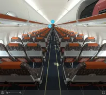 easyJet UK Airbus A319-100 seat maps 360 panorama view
