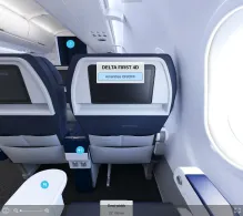 Delta Airbus A321-200 seat maps 360 panorama view