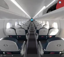Republic Airways Embraer E170 V.2 DL seat maps 360 panorama view