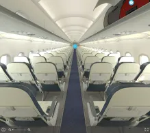 ITA Airways Airbus A320neo seat maps 360 panorama view