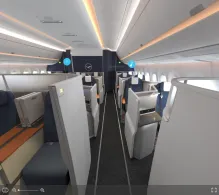Lufthansa Airbus A350-900 Allegris seat maps 360 panorama view