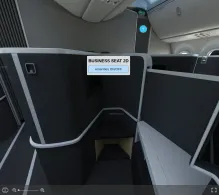 American Airlines Boeing 787-8 V.2 seat maps 360 panorama view