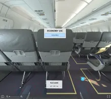 Lauda Europe Airbus A320-200 seat maps 360 panorama view