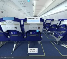 IndiGo Airbus A320-200 seat maps 360 panorama view