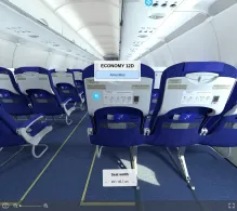IndiGo Airbus A320neo V.2 seat maps 360 panorama view