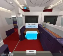Global Airlines Airbus A380-800 seat maps 360 panorama view