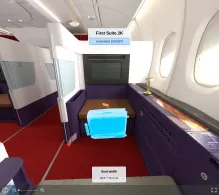 Global Airlines Airbus A380-800 seat maps 360 panorama view
