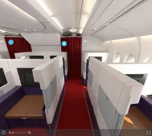 Global Airlines Airbus A380-800 seat maps 360 panorama view