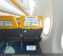 Buzz Boeing 737-800 seat maps 360 panorama view