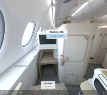 Asiana Airlines Airbus A380-800 old seat maps 360 panorama view
