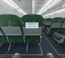 Spring Airlines Airbus A320-200 V.1 seat maps 360 panorama view