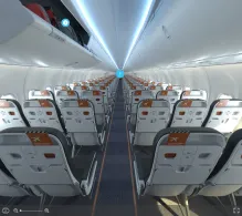 SkyUp MT Boeing 737-800 seat maps 360 panorama view