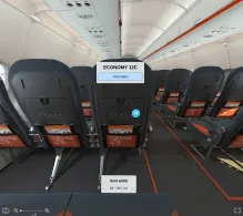 easyJet Europe Airbus A320-200 V.1 seat maps 360 panorama view
