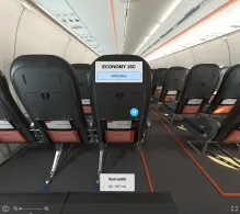 easyJet UK Airbus A321neo seat maps 360 panorama view