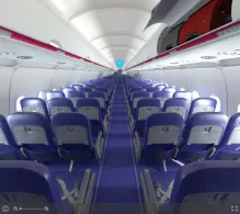 Wizz Air Airbus A321-200 seat maps 360 panorama view