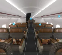 Etihad Airways Airbus A320-200 V.2 seat maps 360 panorama view