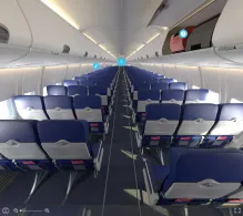 Southwest Airlines Boeing 737-700 seat maps 360 panorama view