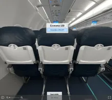 Iberojet Airbus A320-200 seat maps 360 panorama view
