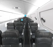American Airlines Bombardier CRJ900 V.2 seat maps 360 panorama view