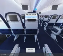 Delta Boeing 737-800 seat maps 360 panorama view