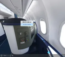 Delta Airbus A330-300 seat maps 360 panorama view