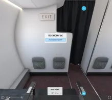 Austrian Airlines Embraer E195 seat maps 360 panorama view