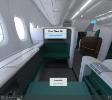 Korean Air Airbus A380-800 seat maps 360 panorama view