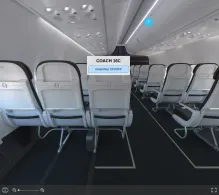 Alaska Airlines Boeing 737 MAX 9 V.1 seat maps 360 panorama view