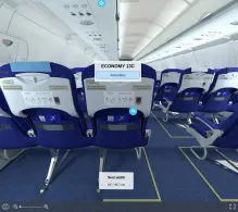 IndiGo Airbus A320neo V.1 seat maps 360 panorama view