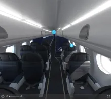 Alaska Airlines Embraer E175 seat maps 360 panorama view