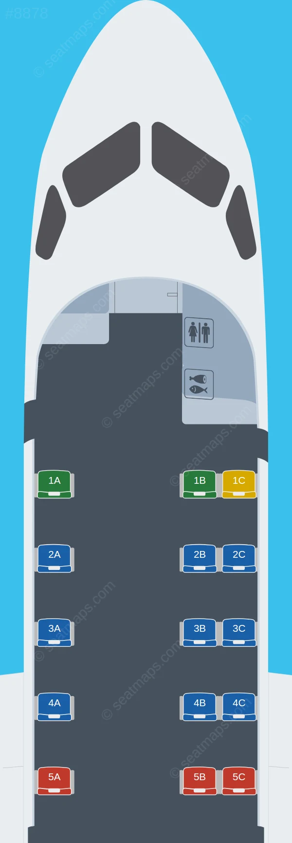 AeroJet (Ukraine) Saab S340 seatmap preview