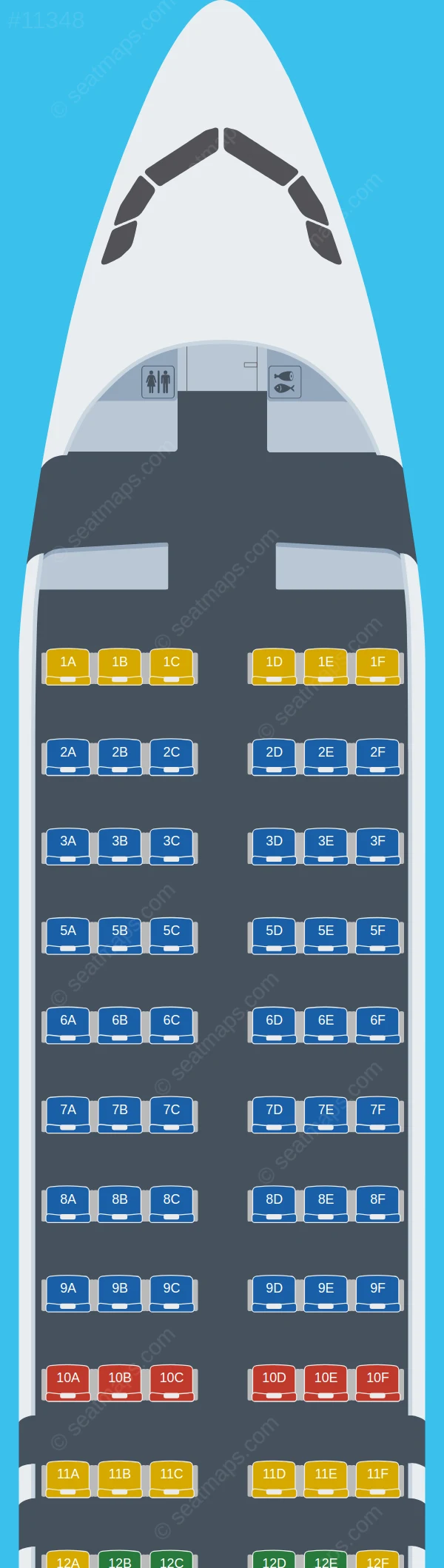 StarFlyer Airbus A320neo seatmap preview