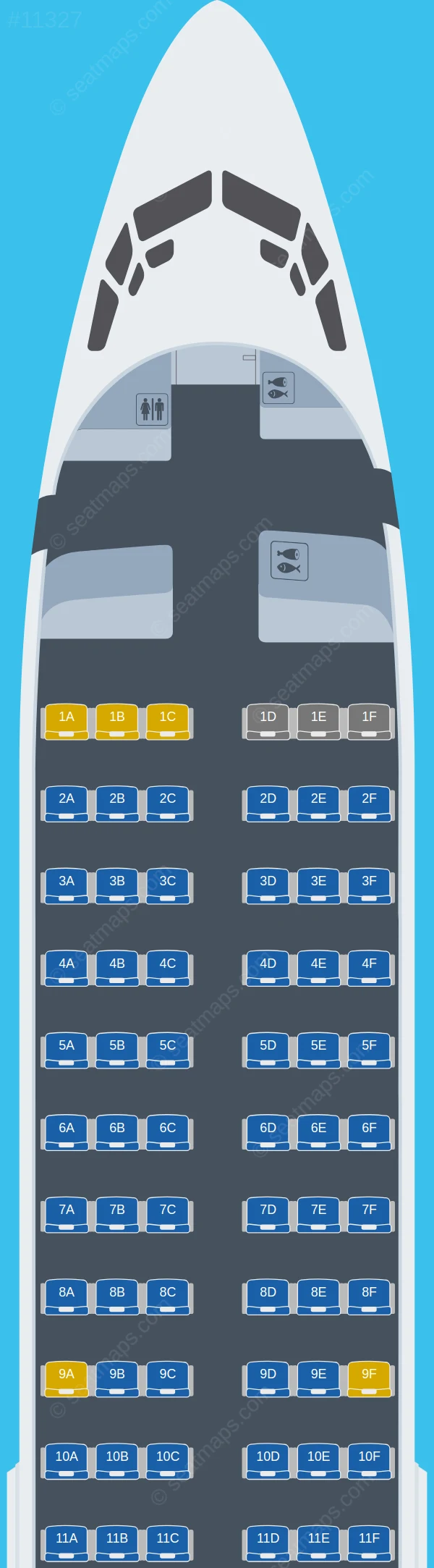Nesma Airlines (Egypt) Boeing 737-400 seatmap preview