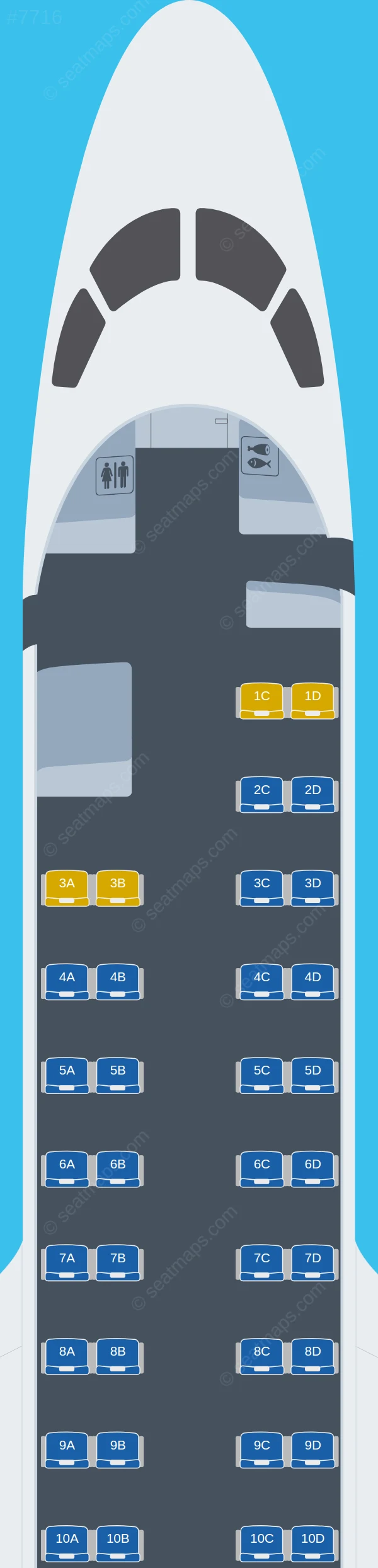 LOT Polish Airlines Embraer E170 V.1 seatmap preview