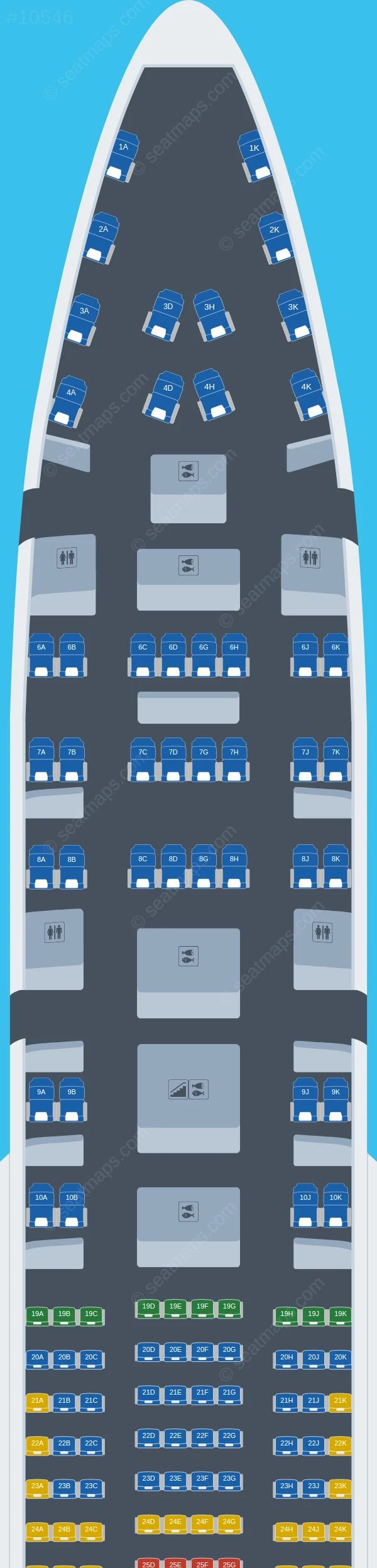 Atlas Air Boeing 747-400 seatmap preview