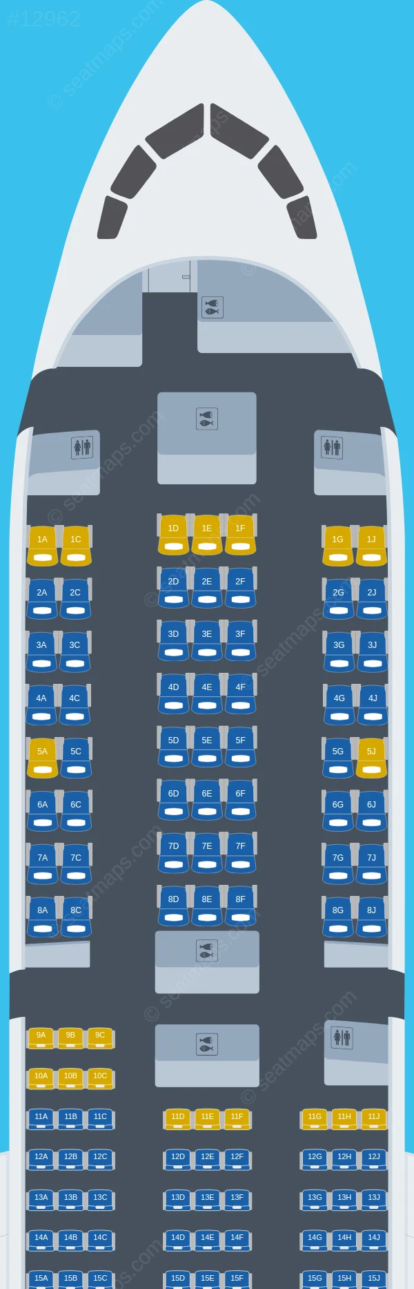 IndiGo Boeing 787-9 seatmap preview
