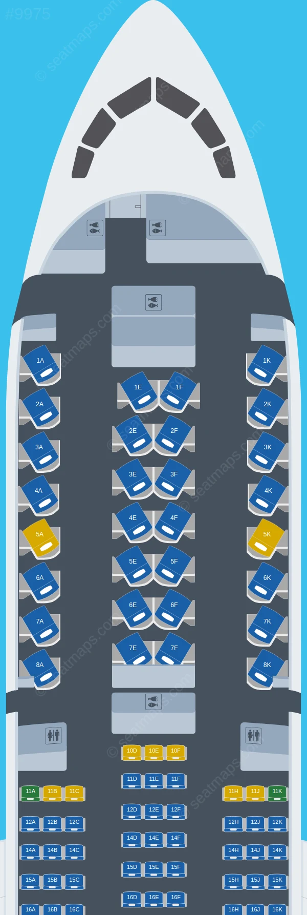 Qatar Airways Boeing 787-9 seatmap preview