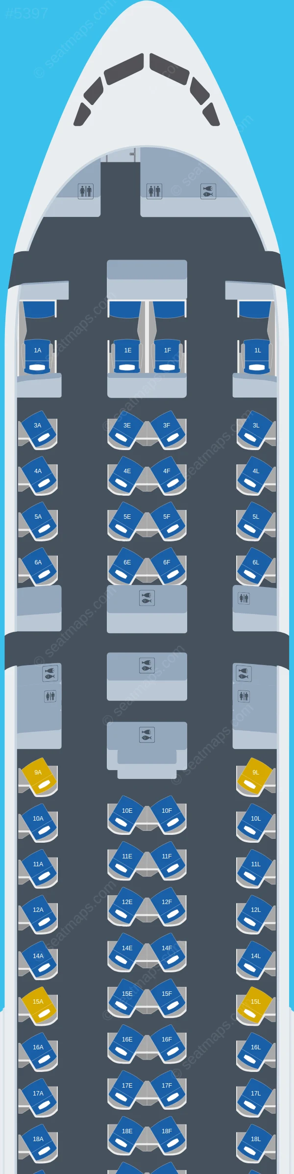 Air France Boeing 777-300ER V.1 seatmap preview