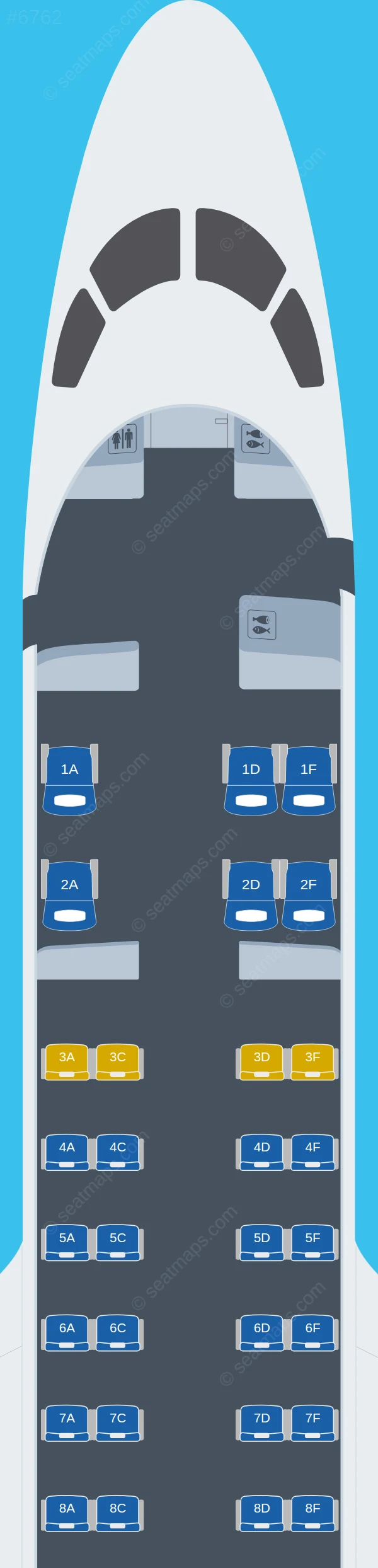 Airlink Embraer E170 seatmap preview