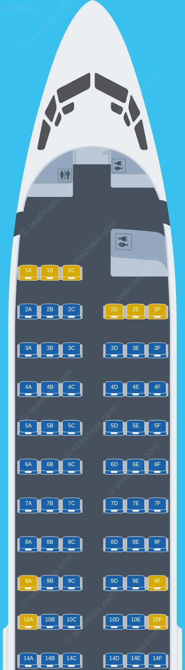 FlySafair Boeing 737-400 seatmap preview