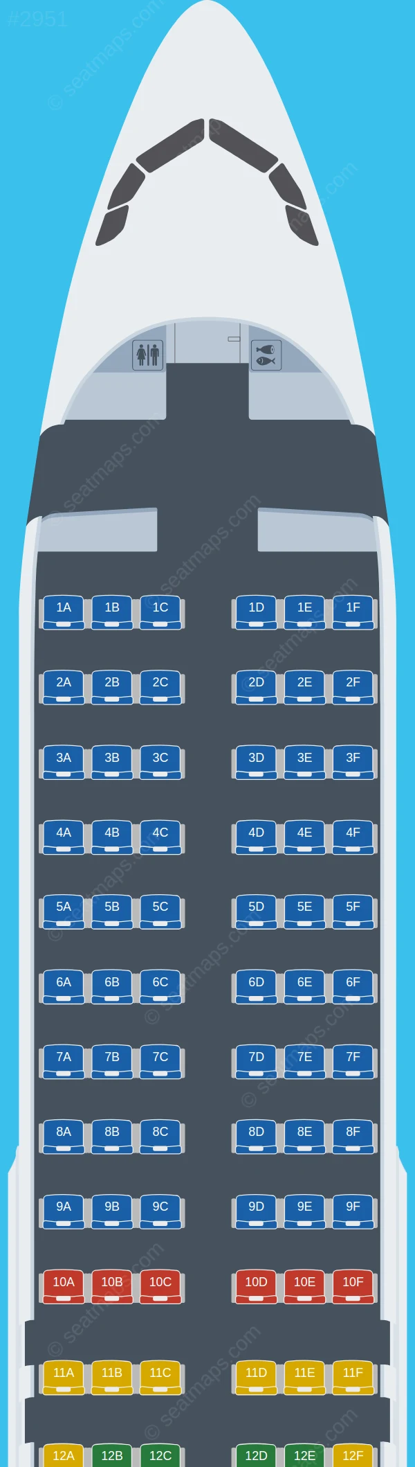 Air Arabia Airbus A320-200 V.2 seatmap preview