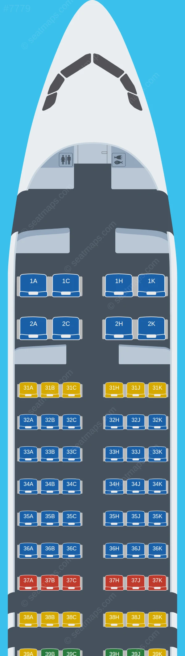 Sichuan Airlines Airbus A320neo V.2 seatmap preview