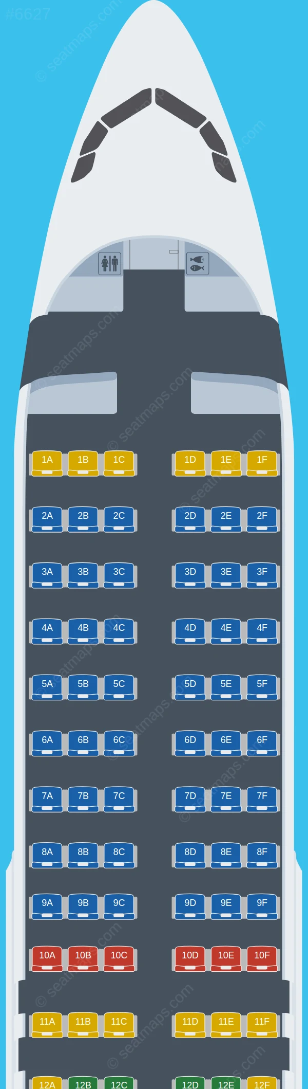 Edelweiss Air Airbus A320-200 seatmap preview